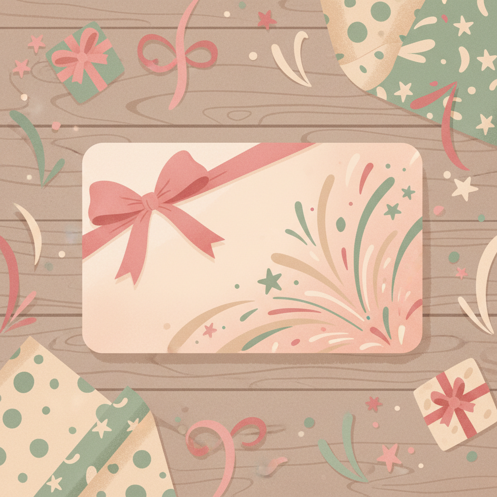 Carte cadeau illustrée, utilisée par les créatrices pour visualiser les commandes par département