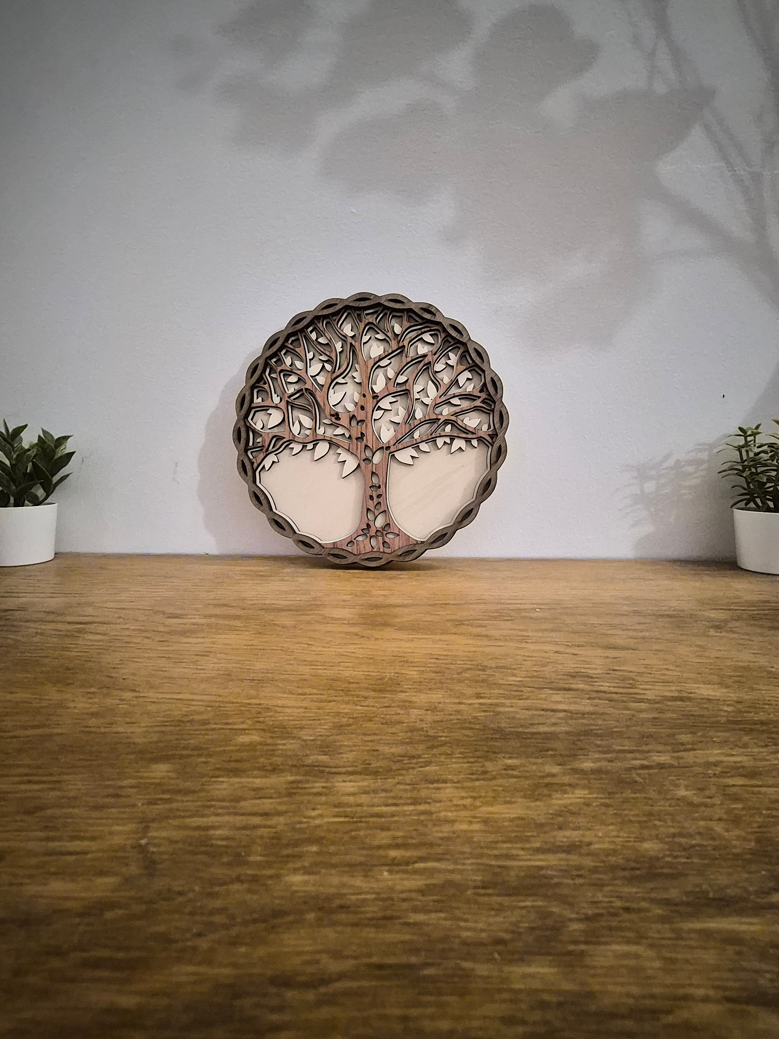 Arbre de vie tressé - Décoration bois artisanale faite main - Canca Créations