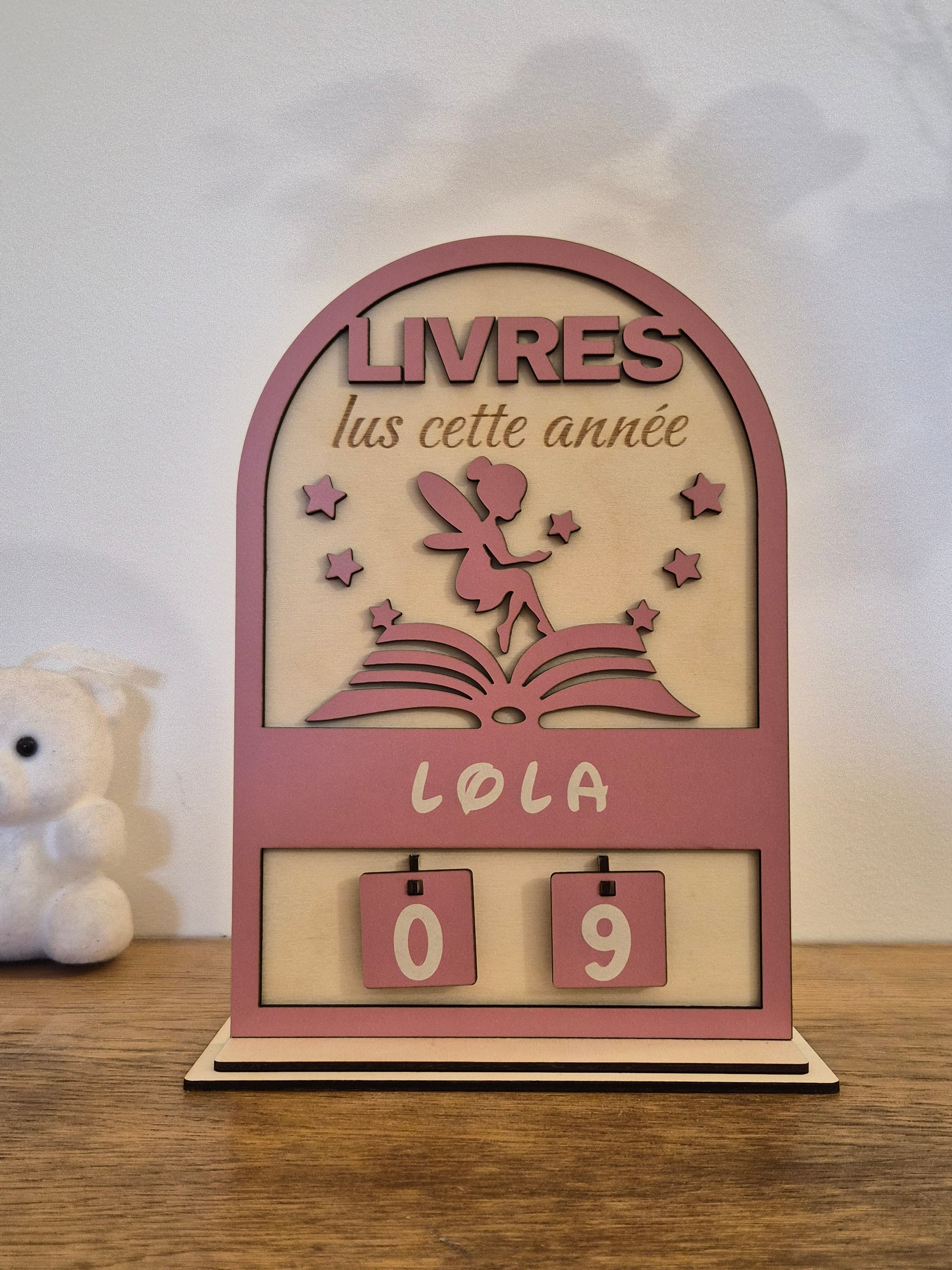 Tableau en contreplaqué personnalisable avec compteurs, utilisé par les créatrices pour suivre les commandes annuelles et visualiser les départements de destination.