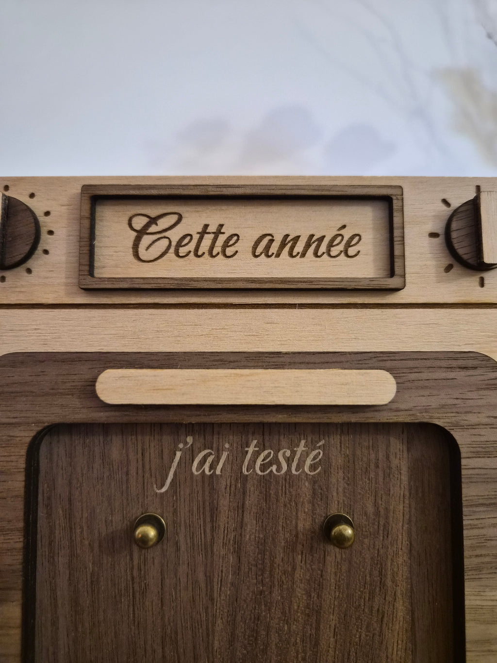 Compteur de recettes testées "FOURNEE" - Décoration bois artisanale faite main - Canca Créations