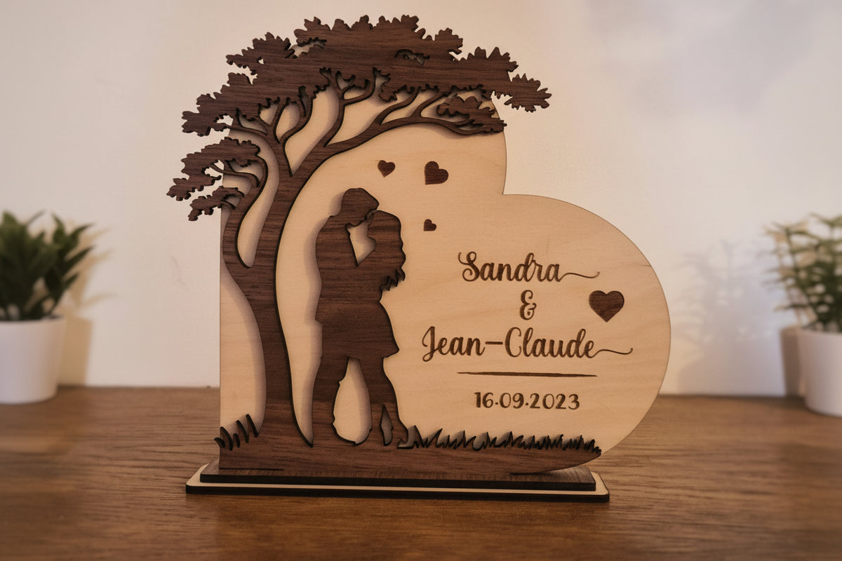 RACINES : la force du couple enlacé - Décoration bois artisanale faite main - Canca Créations