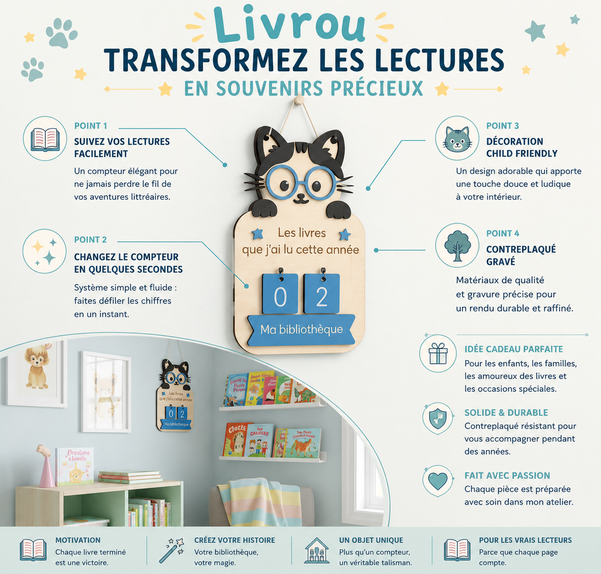 Compteur de livres "LIVROU"