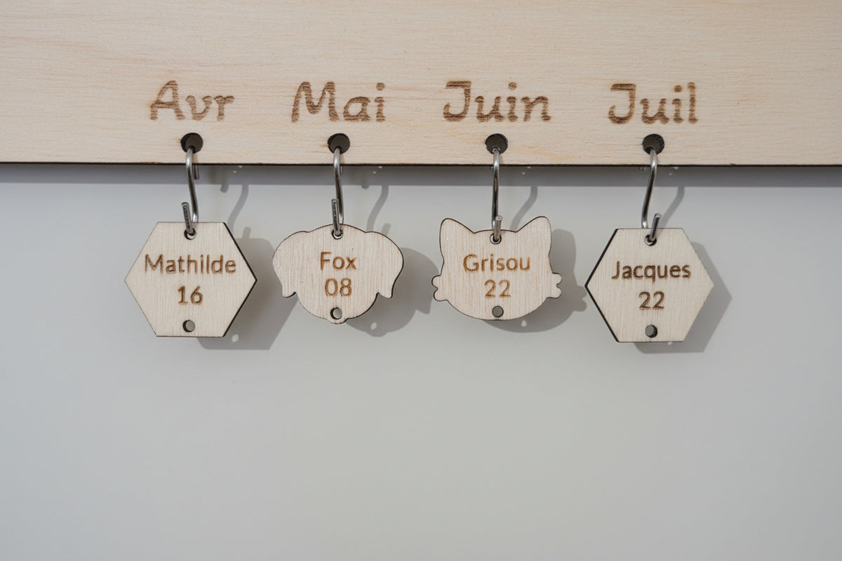 Médailles "ARVELIA" supplémentaires - Décoration bois artisanale faite main - Canca Créations