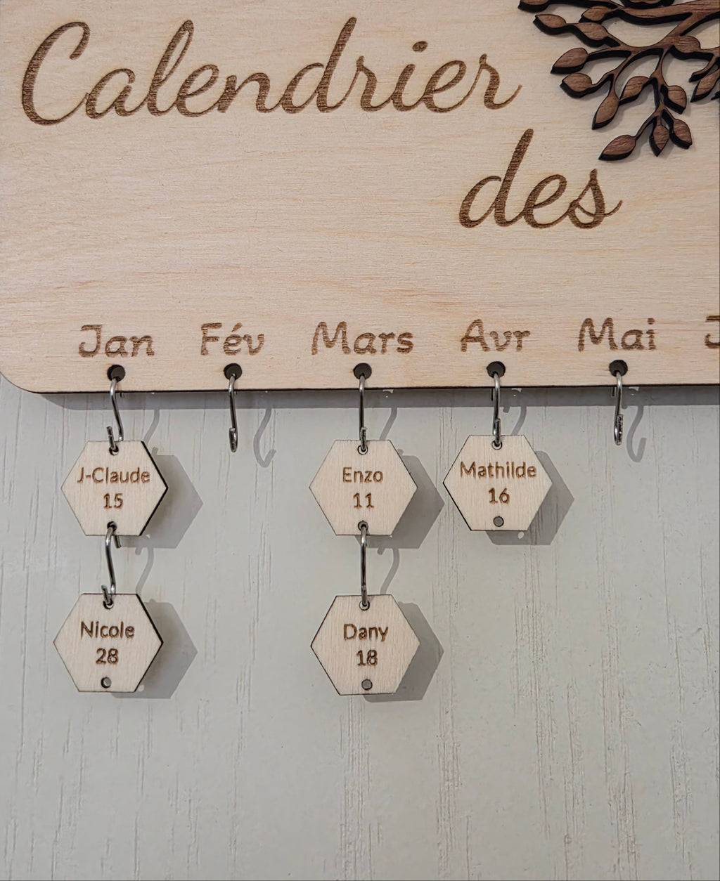 Médailles "ARVELIA" supplémentaires - Décoration bois artisanale faite main - Canca Créations