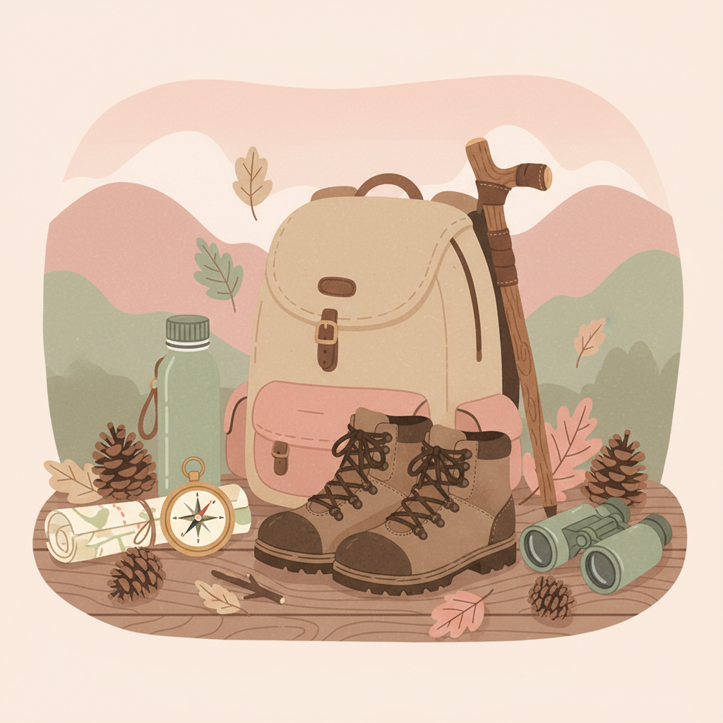 Scène de randonnée en montagne